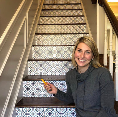 How to Wallpaper Your Stairs