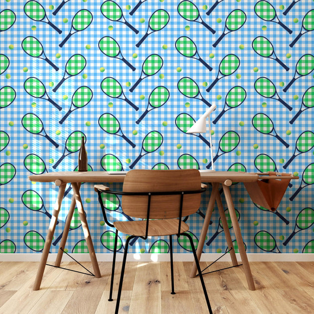 Tennis Gingham Removable Wallpaper MUSE Wall Studio