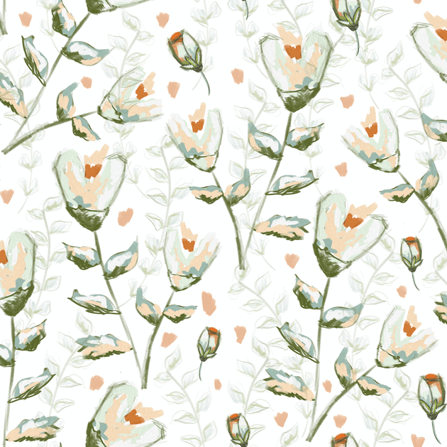 Spring Blooms Wallpaper - Floral Elegance by Carolina Coto