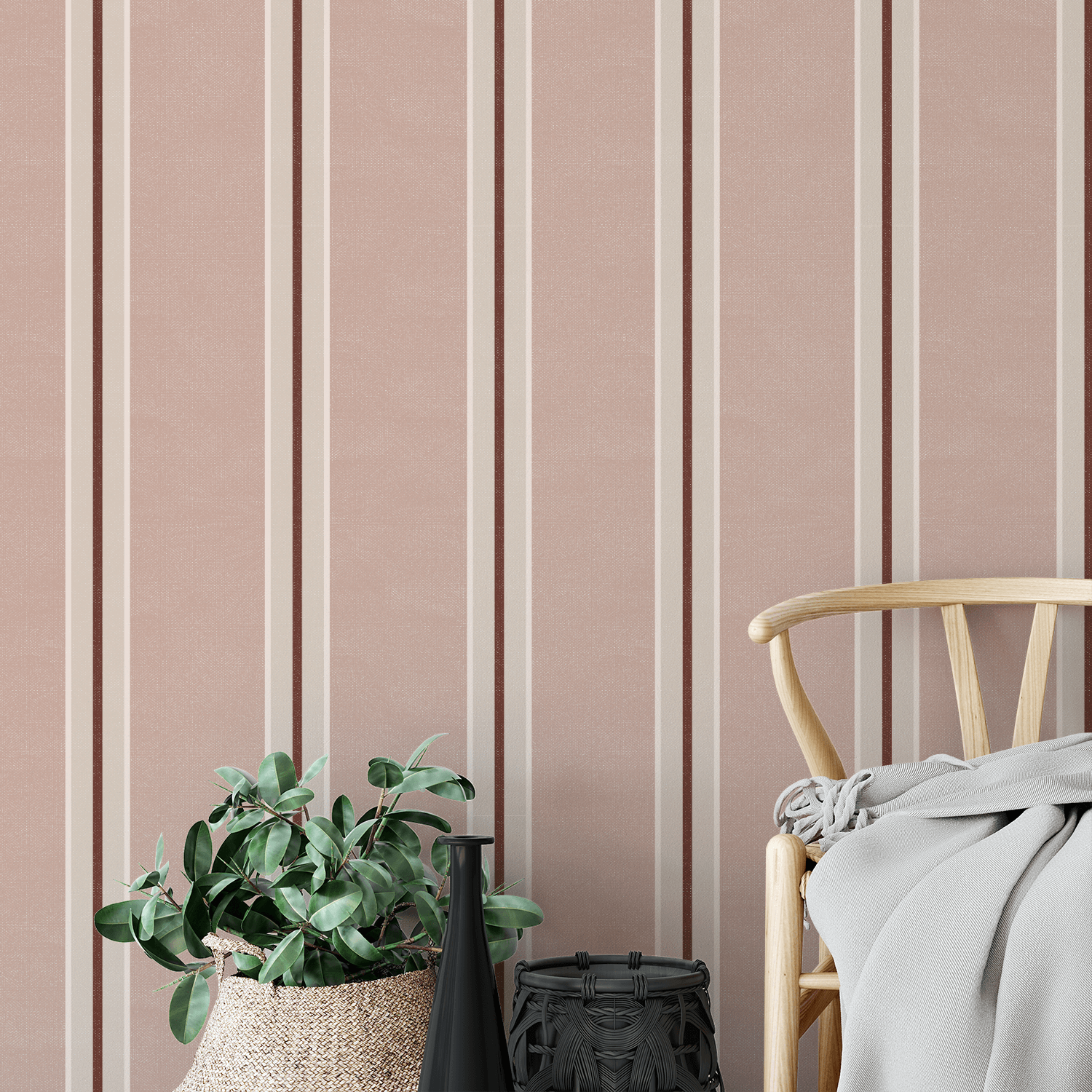 MUSE Wall Studio Blush Vintage Stripes