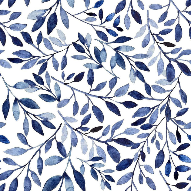 Botanical Blues Peel And Stick Wallpaper