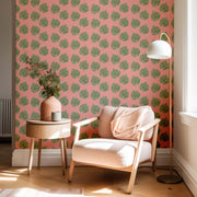 MUSE Wall Studio Monstera Coral Background