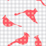 MUSE Wall Studio Gingham Cardinals in Gray
