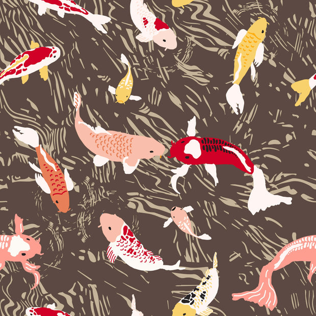 MUSE Wall Studio Koi Pond in Taupe Water