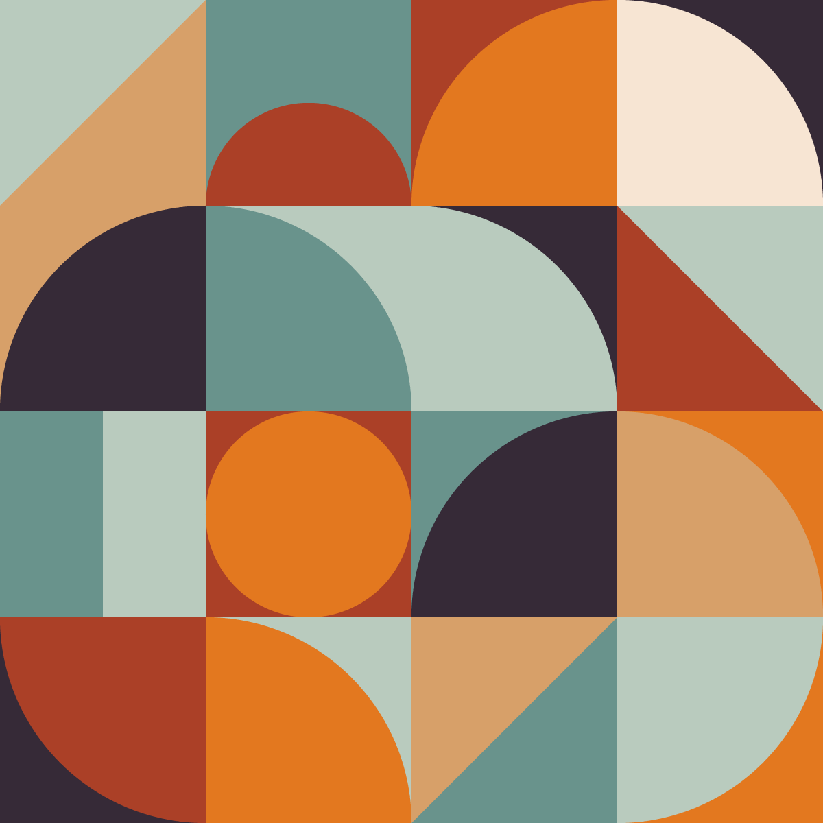 MUSE Wall Studio Mid Century Modern Abstract Geometric Wallpaper