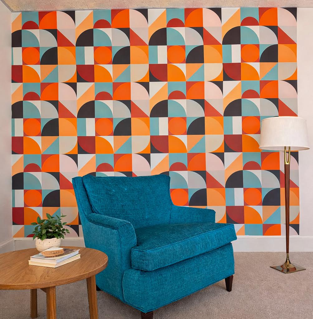 MUSE Wall Studio Mid Century Modern Abstract Geometric Wallpaper