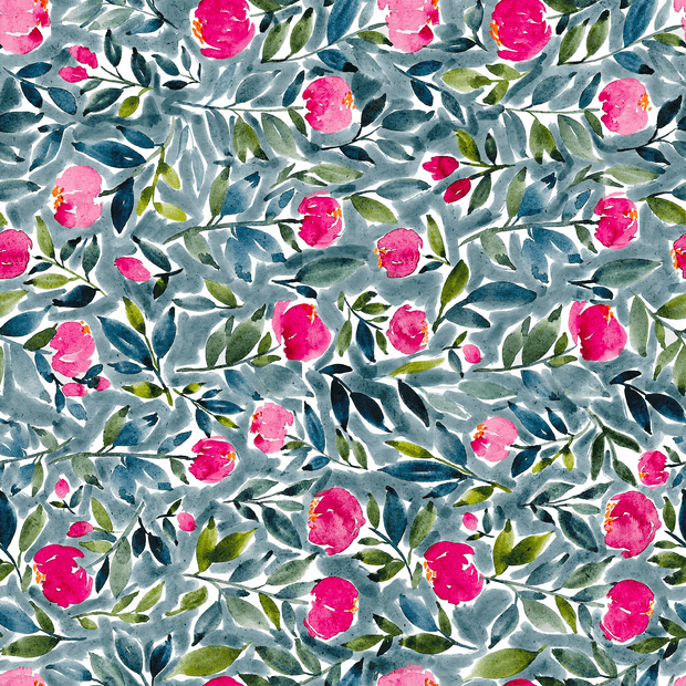 MUSE Wall Studio Popping Peonies Blue