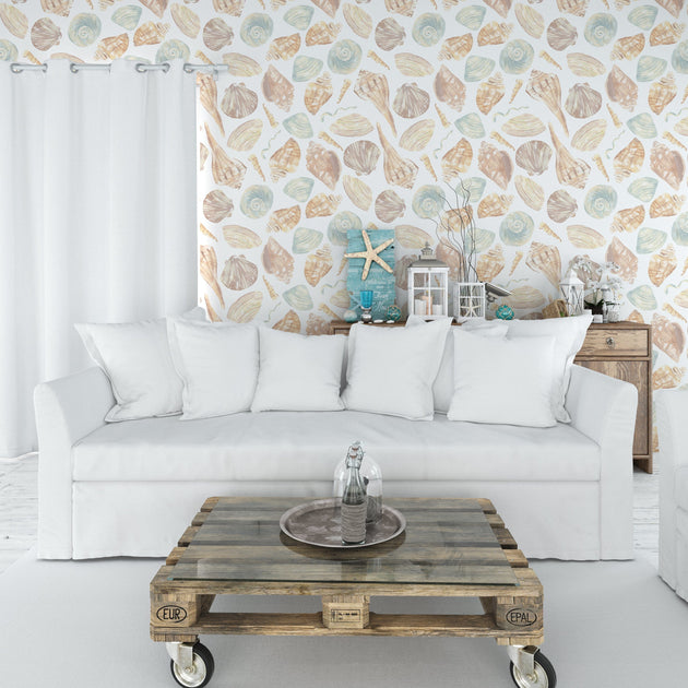 Sea Shells Peel and Stick Wallpaper