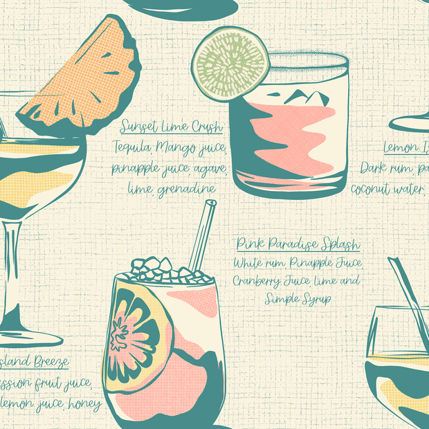 MUSE Wall Studio Vacation Drink Menu