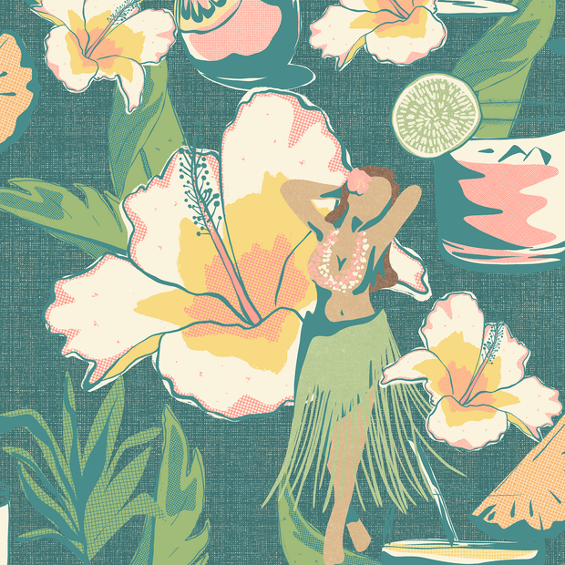 MUSE Wall Studio Vintage Vacation Drinks (Green)