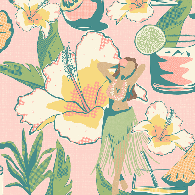 MUSE Wall Studio Vintage Vacation Drinks (Pink)