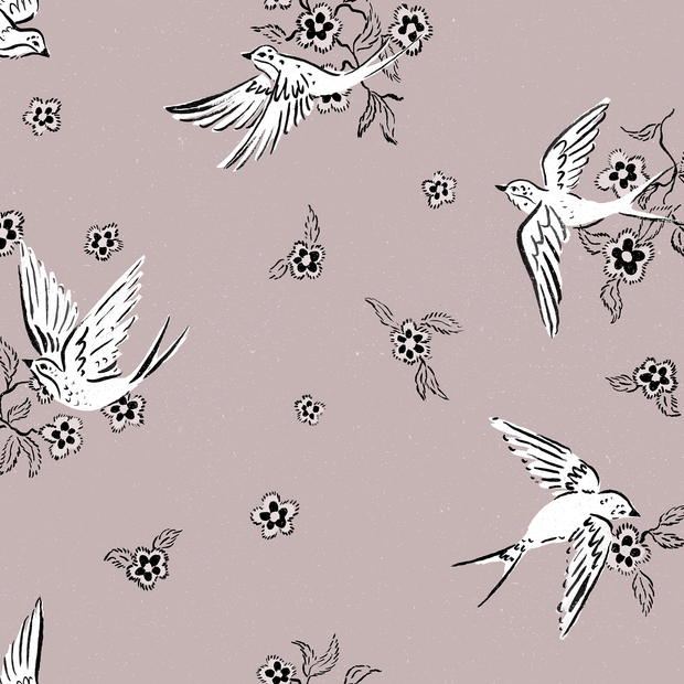 MUSE Wall Studio wallpaper Romantic Swallows and Florals