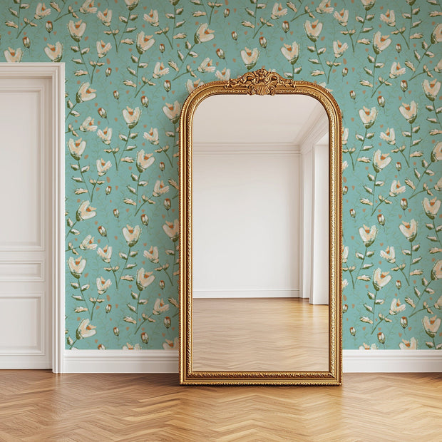 MUSE Wall Studio wallpaper Spring Blooms (Light Turquoise)