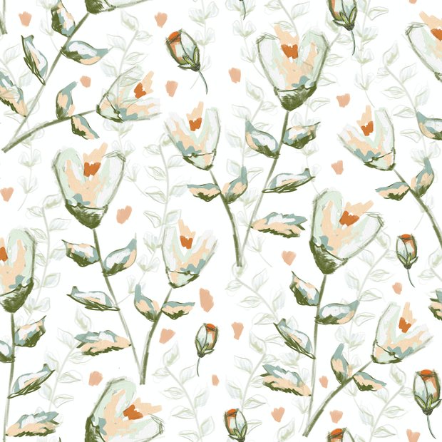 MUSE Wall Studio wallpaper Spring Blooms (White)
