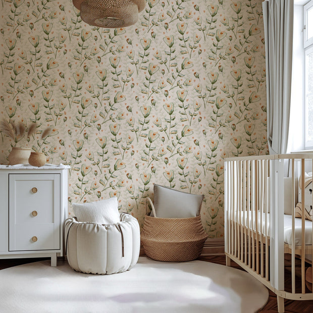MUSE Wall Studio wallpaper Spring Blooms (White)