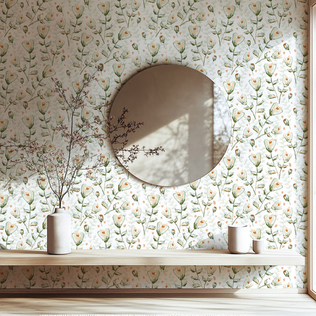MUSE Wall Studio wallpaper Spring Blooms (White)