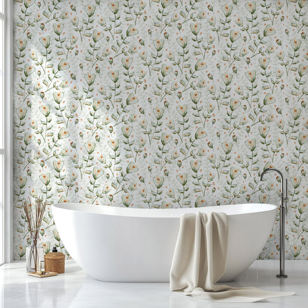 MUSE Wall Studio wallpaper Spring Blooms (White)