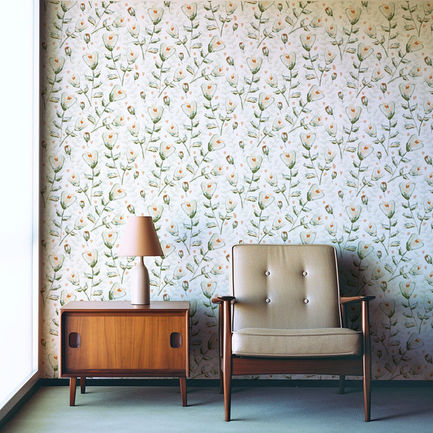 MUSE Wall Studio wallpaper Spring Blooms (White)
