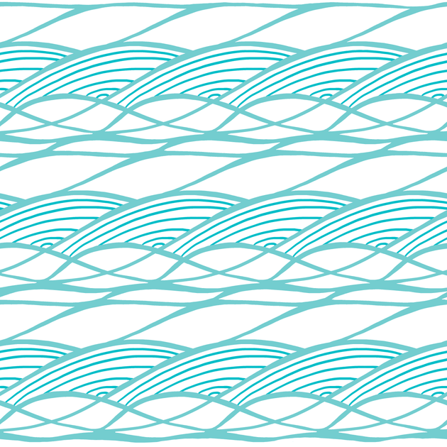 Waves Pattern Removable Wallpaper