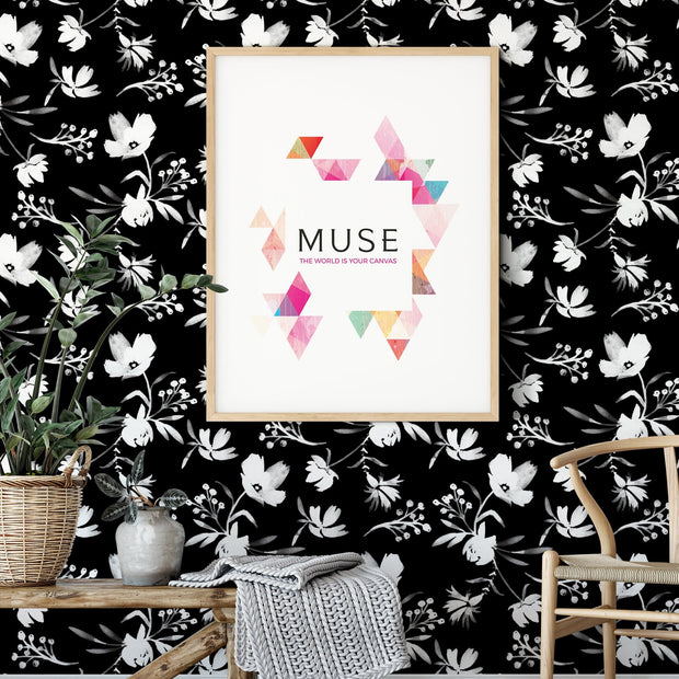 MUSE Wall Studio Adaline Black Floral
