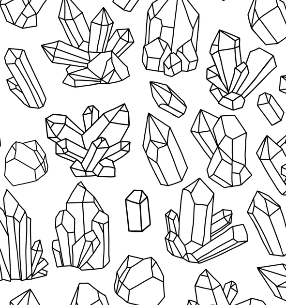 Black & White Doodle Crystal Temporary Wallpaper – MUSE Wall Studio