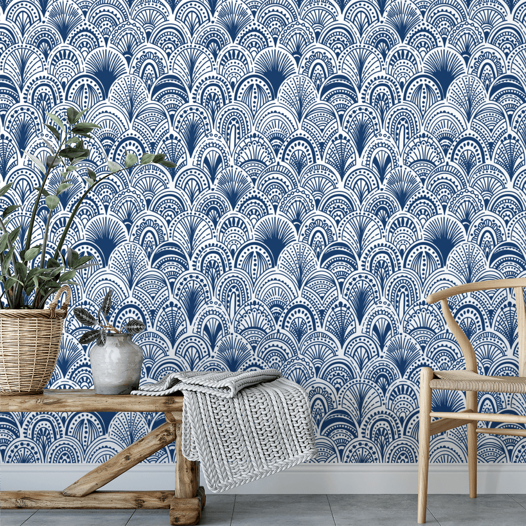 Blue Scallop Shell Wallpaper