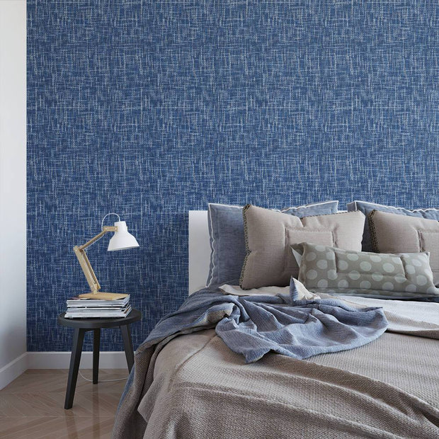 MUSE Wall Studio Brushed Chambray removable wallpaper / Faux fabric geometric self adhesive wallpaper / linen temporary wallpaper G210-13