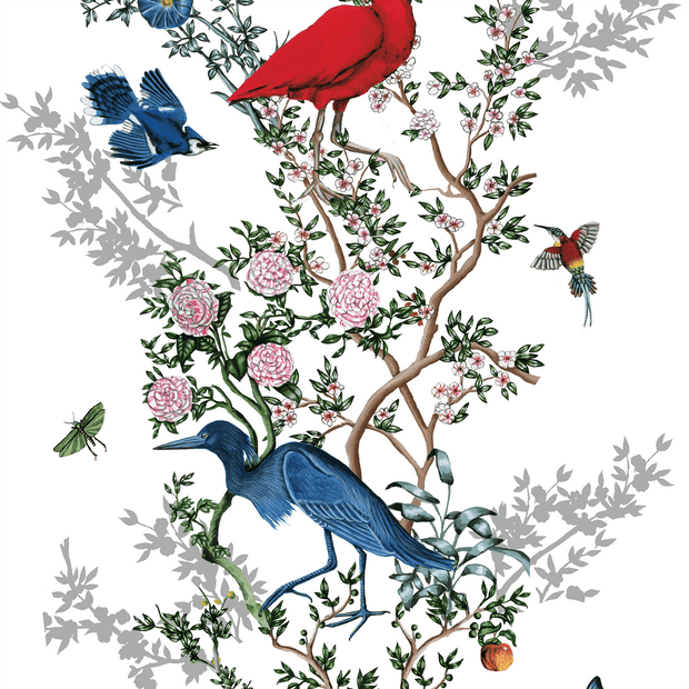 MUSE Wall Studio Climbing Bird and Branch in White