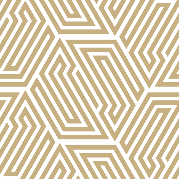 Gold Geometric Hexagon Removable Wallpaper