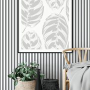 MUSE Wall Studio Gray and White Stripes