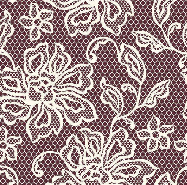 MUSE Wall Studio Modern Floral Lace removable wallpaper / Botanical lace self adhesive wallpaper / Vintage lace temporary wallpaper G212-27