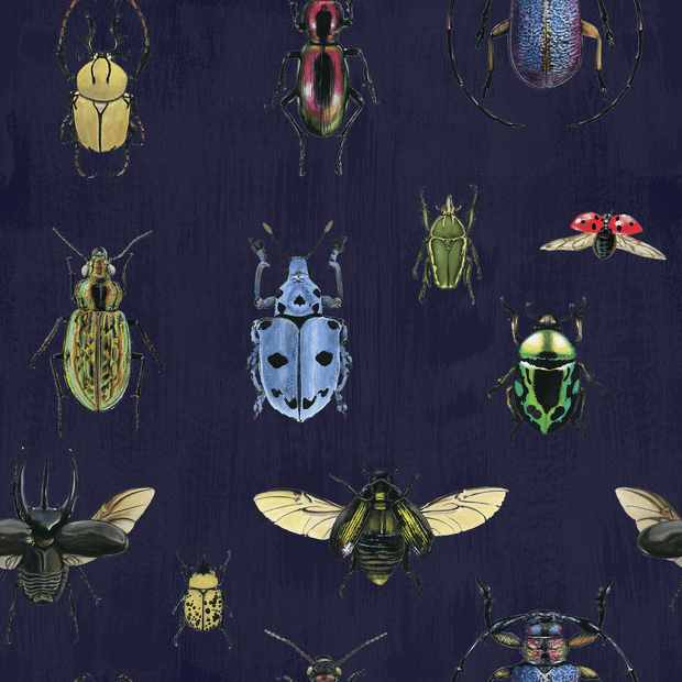 Navy Insect Navy Insect Peel & Stick Wallpaper