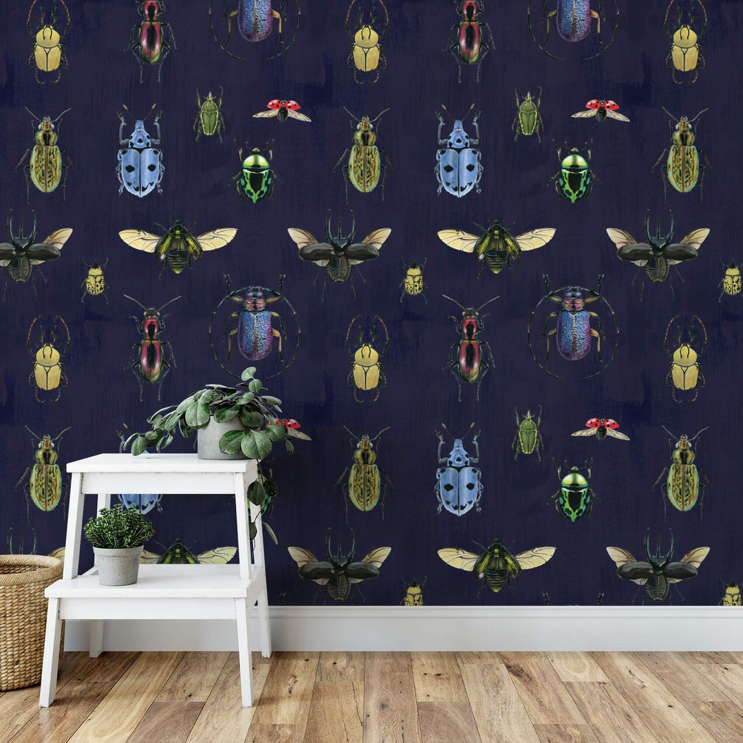 Navy Insect Minibeast Wallpaper