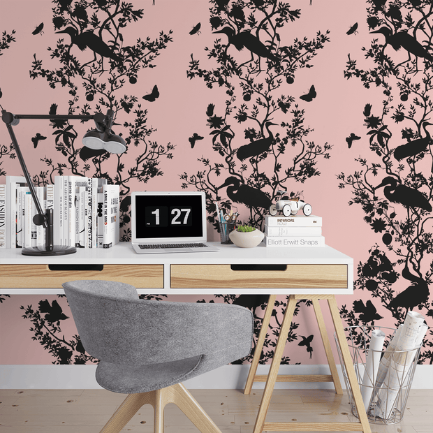 MUSE Wall Studio Silhouette Bird and Branch in Blush