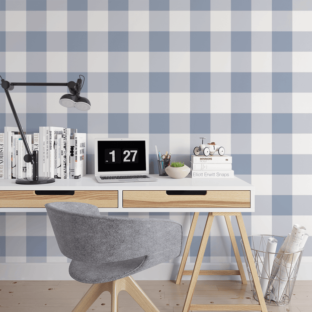 MUSE Wall Studio Soft Blue Gingham