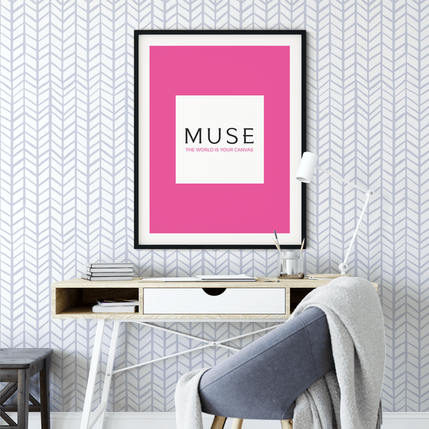 MUSE Wall Studio Soft Blue Herringbone