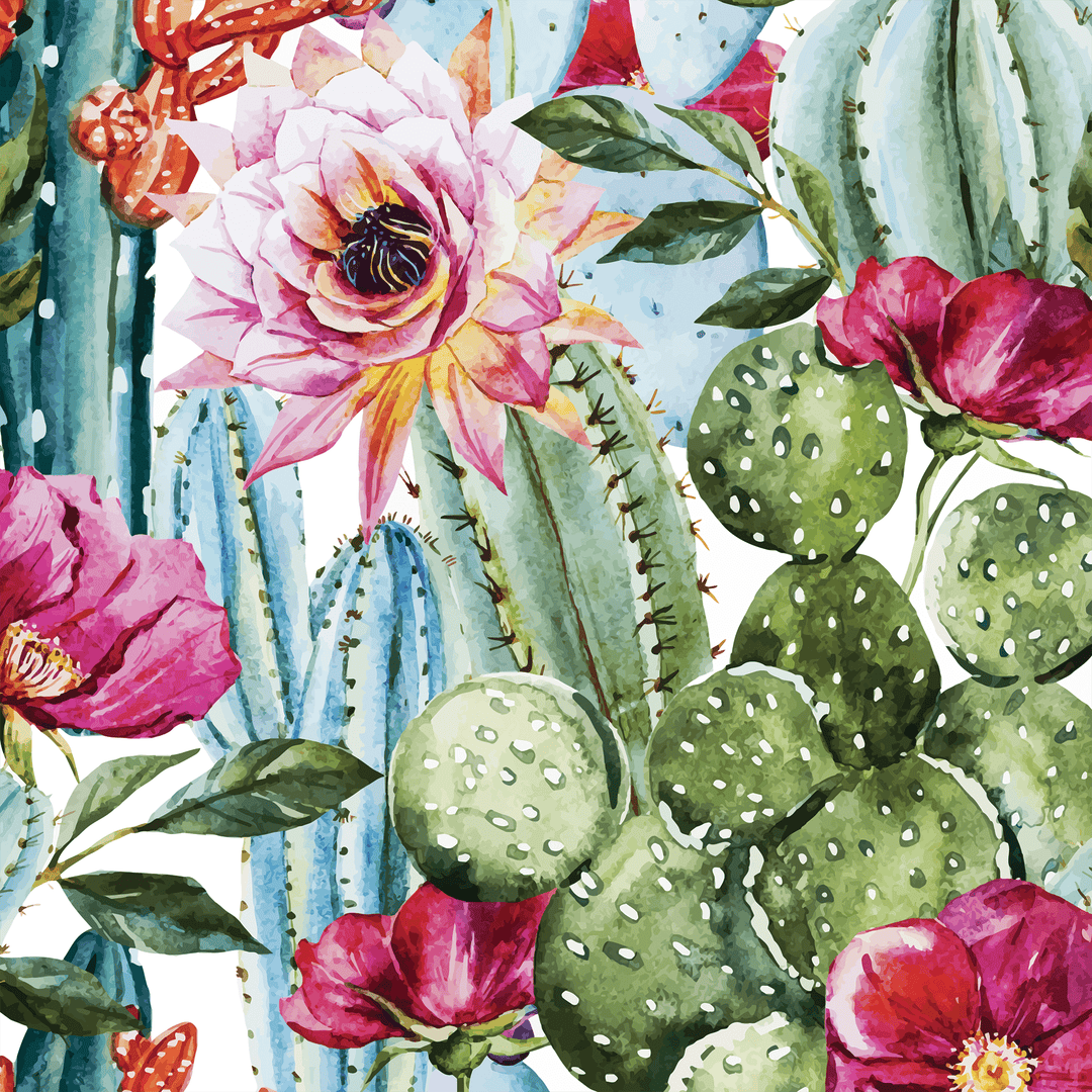 cactus backgrounds Cactus Botanical Removable Wallpaper 25” wide by 120” high / Peel and Stick
