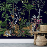 MUSE Wall Studio Special Order Tiger Summer in Navy Wall Mural