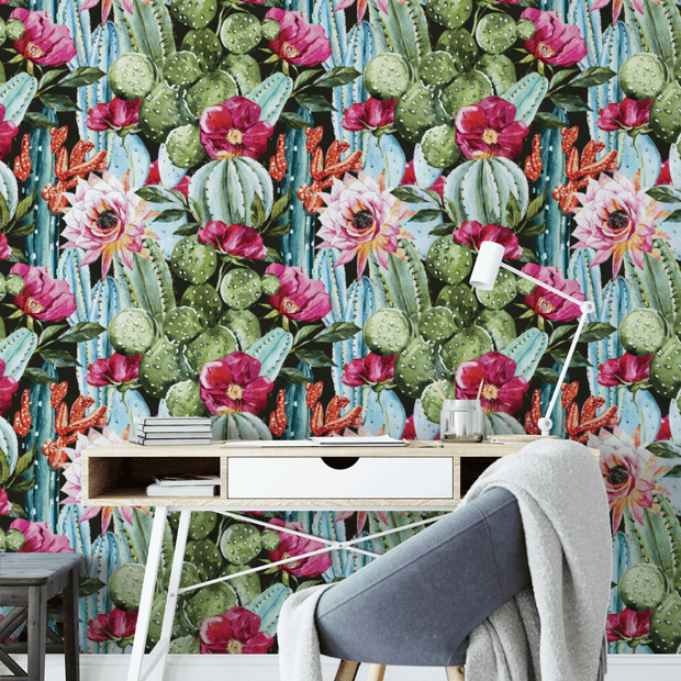 watercolor succulent Watercolor Succulent Peel and Stick Wallpaper