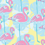 Yellow and Pink Flamingo Removable Wallpaper – MUSE Wall Studio